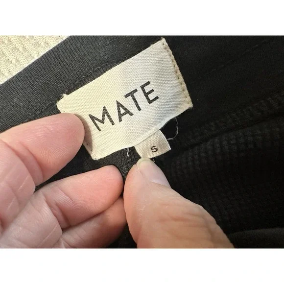 Mate the Label Organic Cotton Thermals Women's Black Jogger Pants - Picture 5 of 7